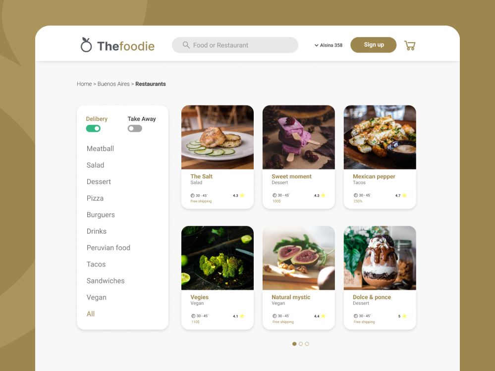 app de pedidos y comidas